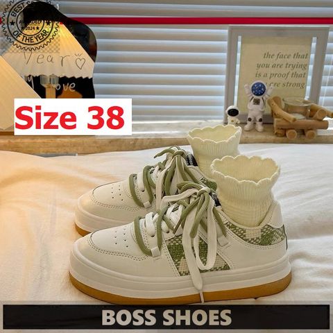 Giày thể thao nữ sneaker độn đế trắng H108 JAENIA G013 - Thời trang học sinh giá rẻ, tiện lợi và phong cách