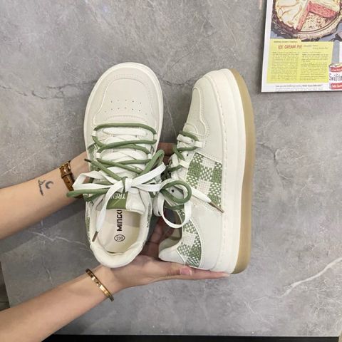 Giày thể thao nữ sneaker độn đế trắng H108 JAENIA G013 - Thời trang học sinh giá rẻ, tiện lợi và phong cách