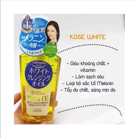 Dầu Tẩy Trang Kosé Softymo White Cleansing Oil 230ml
