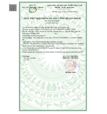 Viên Uống Bổ Xương Khớp GO GLUCOSAMINE 1-A-DAY 1500mg - Hỗ Trợ Khớp Khỏe Mạnh, Nhập Khẩu New Zealand, 30 Viên
