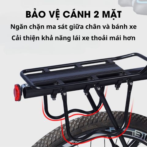 Gác Baga Xe Đạp BIKE PRO Hợp Kim Nhôm Không Gỉ Tải Trọng 60kg - Tiện Lợi Cho Chuyến Đi Dài Hàng Ngày