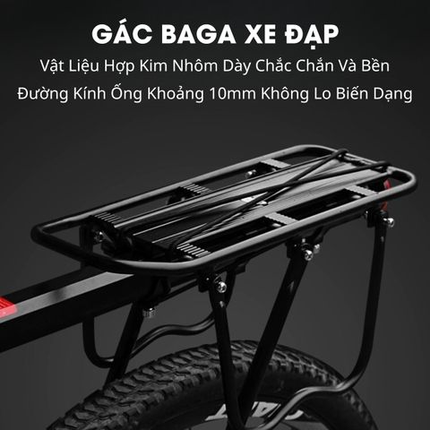 Gác Baga Xe Đạp BIKE PRO Hợp Kim Nhôm Không Gỉ Tải Trọng 60kg - Tiện Lợi Cho Chuyến Đi Dài Hàng Ngày