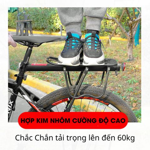 Gác Baga Xe Đạp BIKE PRO Hợp Kim Nhôm Không Gỉ Tải Trọng 60kg - Tiện Lợi Cho Chuyến Đi Dài Hàng Ngày