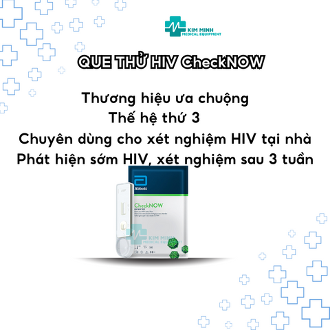 Combo 2 Bộ Test Phát Hiện Sớm HIV Checknow - Kiểm Tra Tình Trạng Sức Khỏe Tại Nhà - Thương Hiệu Chính Hãng Abbott