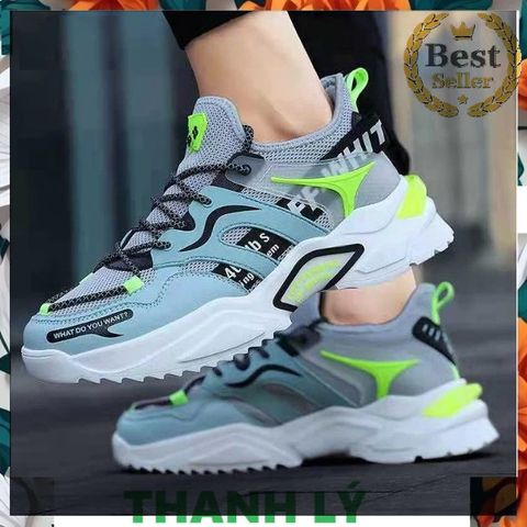 Giày Vải Dệt Nam FD23 Tăng Chiều Cao Phối Chữ Thời Trang - Giày Sneakers Nam Đẹp Dễ Phối Đồ, Chất Lượng Cao