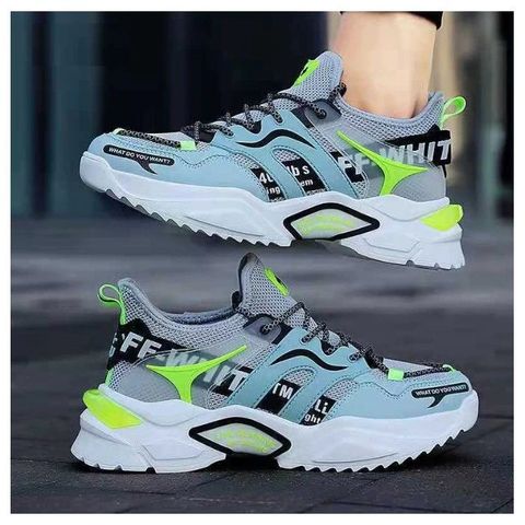 Giày Vải Dệt Nam FD23 Tăng Chiều Cao Phối Chữ Thời Trang - Giày Sneakers Nam Đẹp Dễ Phối Đồ, Chất Lượng Cao