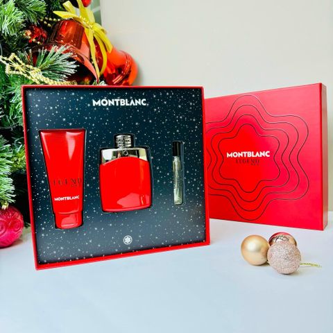 Set Nước Hoa Montblanc Legend Red EDP 100ml + Chai Mini 7.5ml + Kem Dưỡng 75g - Hương Thơm Cuốn Hút, Sang Trọng, Dành Cho Mọi Dịp