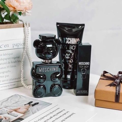 Set Nước Hoa Moschino Toy Boy Nam - Combo 100ml + 10ml + Xịt 100ml - Hương Nước Hoa Quyến Rũ Cho Phái Mạnh