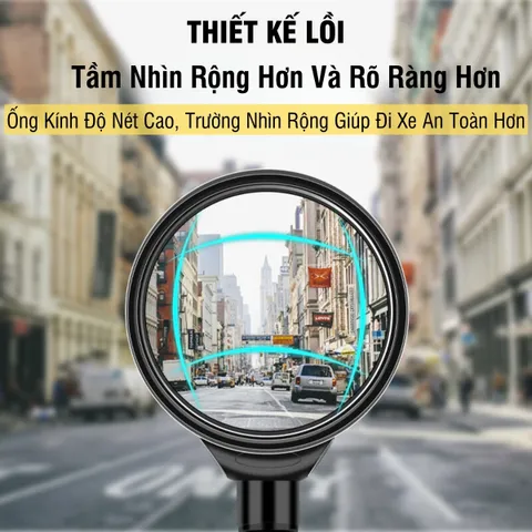Gương Chiếu Hậu Xe Đạp PÊ ĐAN Siêu HD, Điều Chỉnh Ống Kính, Góc Nhìn Rộng, Gương Cầu Lồi, Phụ Kiện Xe Đạp Thể Thao