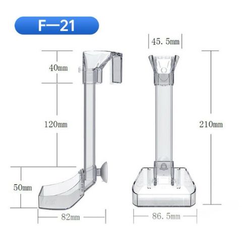 Ống Cho Ăn Cá Jeneca Acrylic F21 F29 F35 - Máng Trượt Tiện Lợi, Chống Nhiễm Bẩn, Thích Hợp Cho Thủy Sinh và Động Vật Bò Sát
