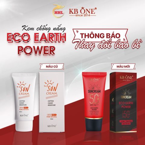Kem Chống Nắng KBOne Eco Earth Power SPF50/PA+++ - Dưỡng Trắng Da, Bảo Vệ Da Khỏi Tia UV, 50ml - Sản Phẩm Chính Hãng Hàn Quốc