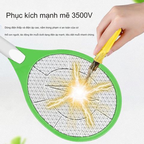 Vợt Đập Ruồi Điện 3 Lớp - Thiết Bị Diệt Muỗi, Côn Trùng Hiệu Quả Cho Nhà Ở, Văn Phòng, Cắm Trại