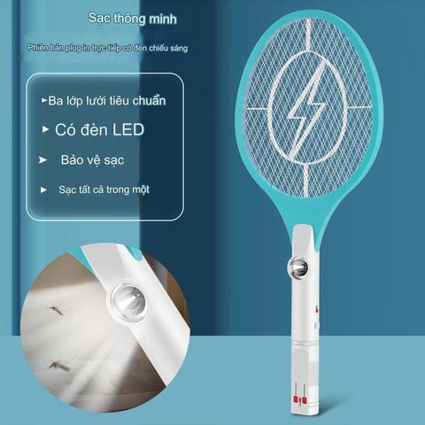 Vợt Đập Ruồi Điện 3 Lớp - Thiết Bị Diệt Muỗi, Côn Trùng Hiệu Quả Cho Nhà Ở, Văn Phòng, Cắm Trại