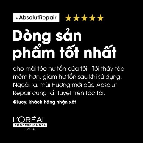 Dầu Gội L'Oréal Professionnel Phục Hồi Hư Tổn 300ml - Dưỡng Tóc Khô Xơ Với Keratin Cho Mái Tóc Bóng Mượt, Mềm Mại