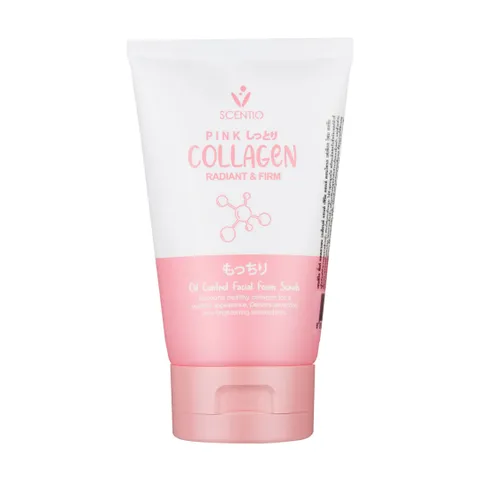 Sữa Rửa Mặt Beauty Buffet  Scentio Pink Collagen Oil Control Facial Foam Scrub