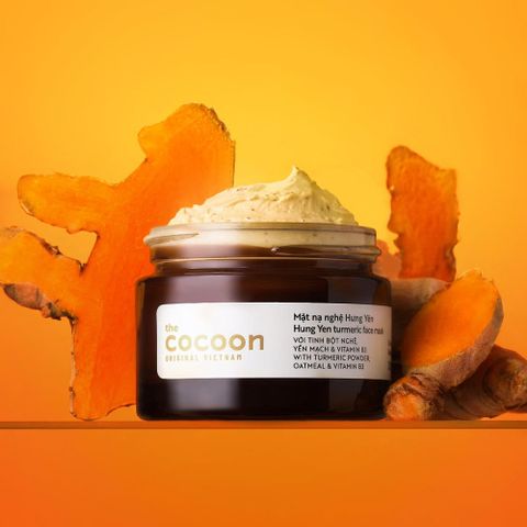 Mặt Nạ Nghệ Hưng Yên Cocoon 100ml - Mặt Nạ Dưỡng Da Giúp Làm Sáng, Mịn Màng Với Tinh Bột Nghệ Và Vitamin B3