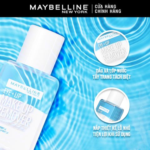 Nước Tẩy Trang Mắt Môi Maybelline Lip & Eyes Remover 150ml - Tẩy Trang Đậm Chất Lượng, Không Kích Ứng, Dành Cho Mọi Loại Da