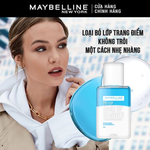 Nước Tẩy Trang Mắt Môi Maybelline Lip & Eyes Remover 150ml - Tẩy Trang Đậm Chất Lượng, Không Kích Ứng, Dành Cho Mọi Loại Da