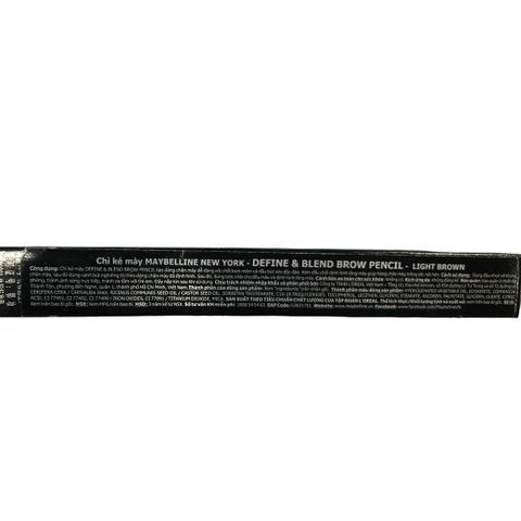 Chì Kẻ Mày 2 Đầu Maybelline Define & Blend Brow Pencil - Đầu Chổi Chải Tán Chân Mày Tự Nhiên - Mỹ Phẩm Dễ Dàng Sử Dụng 0.16g