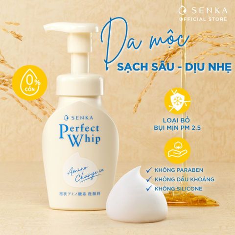 Bọt Rửa Mặt Senka Sạch Sâu Dịu Nhẹ 150ml - Sữa Rửa Mặt Nhật Bản, Làm Sạch Tối Ưu, Dưỡng Ẩm Mịn Màng, Phù Hợp Cho Da Nhạy Cảm