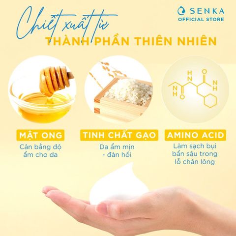 Bọt Rửa Mặt Senka Sạch Sâu Dịu Nhẹ 150ml - Sữa Rửa Mặt Nhật Bản, Làm Sạch Tối Ưu, Dưỡng Ẩm Mịn Màng, Phù Hợp Cho Da Nhạy Cảm