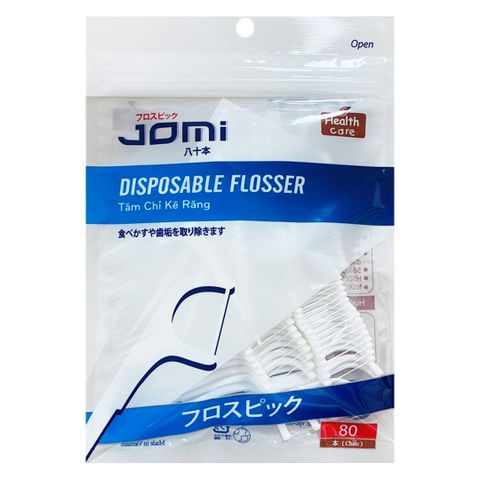Tăm Chỉ Kẽ Răng Jomi - Tăm Nha Khoa Nhựa Dùng Một Lần 80 Chiếc Chăm Sóc Nướu Nhạy Cảm, Giúp Làm Sạch Sâu Kẽ Răng