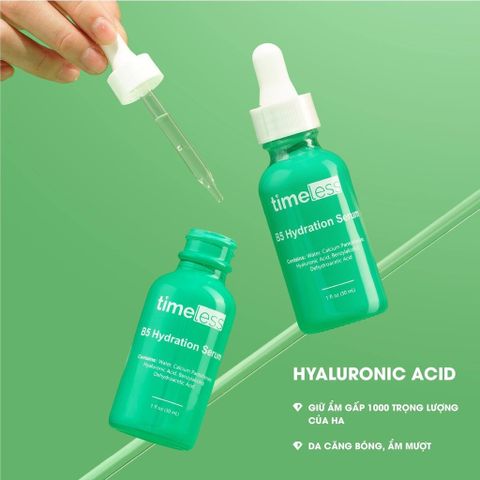 Serum Timeless Vitamin B5 30ml - Tinh Chất Làm Dịu & Phục Hồi Da, Chống Mụn, Dành Cho Da Nhạy Cảm, Không Chứa Dầu
