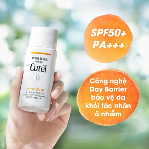 Sữa Chống Nắng Curél UV Protection Milk SPF 50+ PA+++ - Dưỡng Ẩm Cho Da Mặt Và Toàn Thân, Chống Tia UV, Ngăn Khô Ráp 60ml