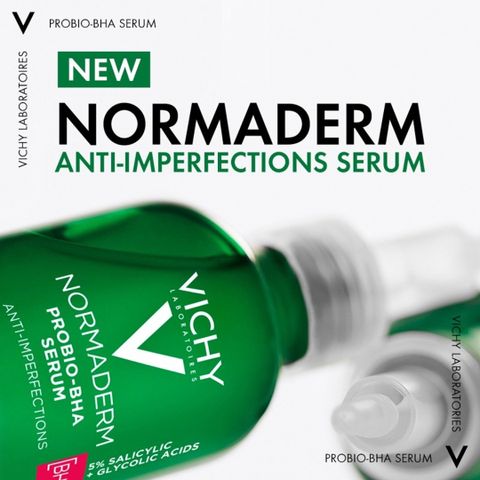 Tinh Chất Giảm Mụn Vichy Normaderm Serum Probio BHA – AHA 30ml - Giải Pháp Duy Trì Da Sáng Mịn, Ngăn Ngừa Mụn Nội Tiết