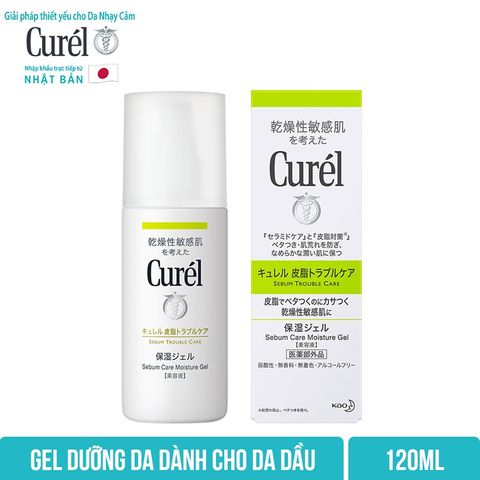 Gel Dưỡng Da Curél 120ml - Chăm Sóc Da Dầu Nhờn, Kiểm Soát Bã Nhờn, Ngăn Ngừa Mụn, Sản Phẩm Dược Mỹ Phẩm Nhật Bản