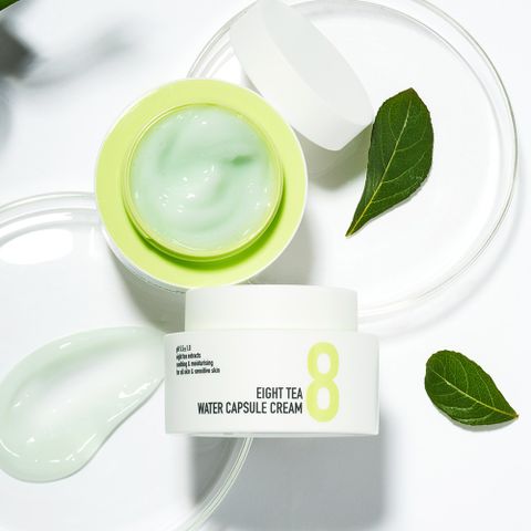 Kem Dưỡng Ẩm B.O.M 8 Chiết Xuất Trà - Eight Tea Water Capsule Cream 50g Cho Da Nhạy Cảm, Cấp Ẩm Nhanh, Giữ Da Mềm Mại