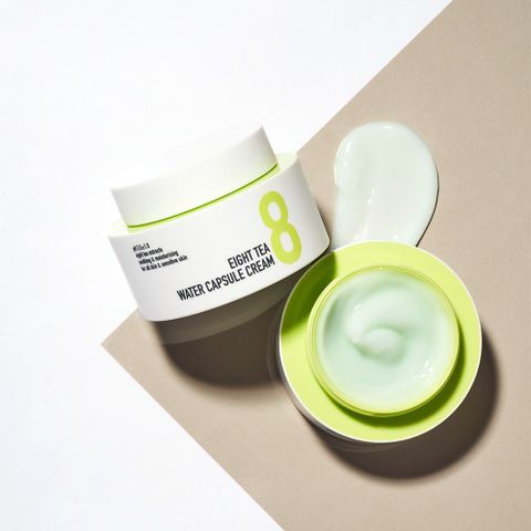 Kem Dưỡng Ẩm B.O.M 8 Chiết Xuất Trà - Eight Tea Water Capsule Cream 50g Cho Da Nhạy Cảm, Cấp Ẩm Nhanh, Giữ Da Mềm Mại