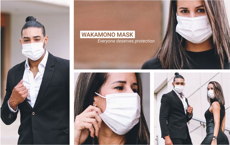 Khẩu Trang Y Tế 4 Lớp Wakamono - Ngăn Bụi Bẩn, Phấn Hoa, Virus COVID-19 - Thiết Kế Siêu Mềm Mại, Thoáng Khí, Hộp 10 Cái