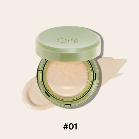 Phấn nước Gilaa Vegan Super Glow Cushion SPF50+ PA++++ - Giúp da căng bóng, bền màu 24h, chứa 20% rau má, phù hợp cho da nhạy cảm, mụn