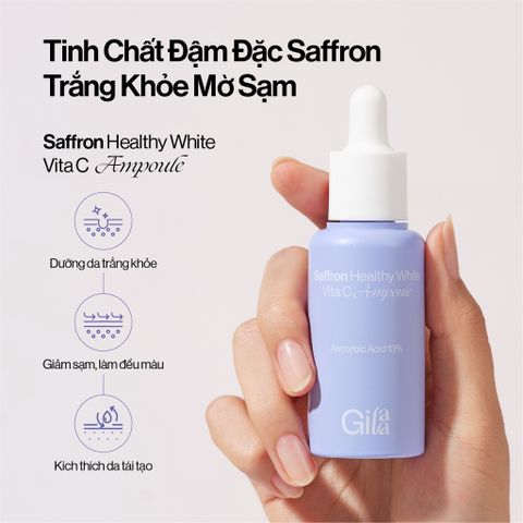 Tinh Chất Đậm Đặc Gilaa Saffron 5ml, Serum Làm Sáng Da, Khôi Phục Độ Đều Màu, Chứa Retinol & Vitamin C, Mỹ Phẩm Hàn Quốc