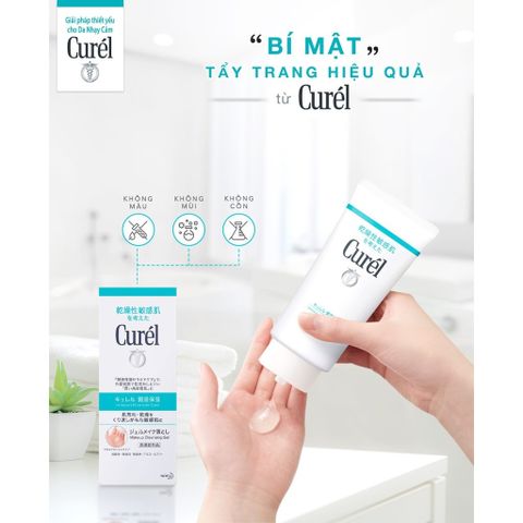 Gel Tẩy Trang Curél Cấp Ẩm Chuyên Sâu 130g - Tẩy Trang Nhẹ Nhàng Cho Da Nhạy Cảm, Không Chứa Dầu, Dưỡng Ẩm Tối Ưu