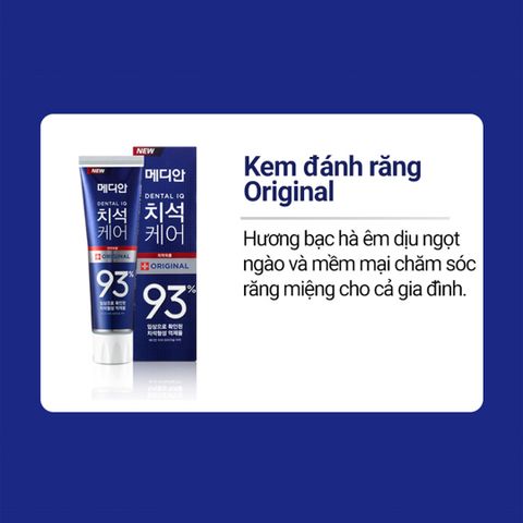 Kem Đánh Răng Median Dental IQ Tartar Protection 120g - Bảo Vệ Răng Miệng, Giúp Răng Trắng Sáng và Khỏe Mạnh