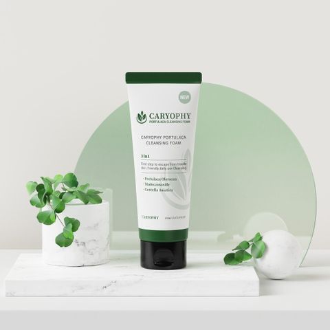 Sữa Rửa Mặt Caryophy Portulaca Cho Da Mụn Nhạy Cảm - Chiết Xuất Tự Nhiên Giúp Giảm Mụn, Làm Sáng Da - Dung Tích 30ml, 150ml