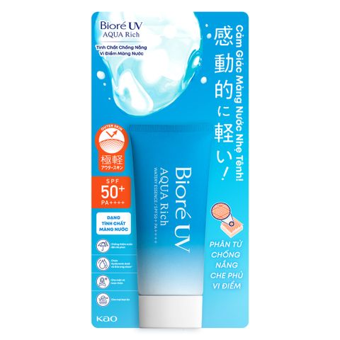 Essence Chống Nắng Bioré UV Aqua Rich Màng Nước Dưỡng Ẩm Da SPF50+/PA++++ - Bảo Vệ Da, Ngăn UV, Dưỡng Ẩm Mịn Mượt, Nhật Bản