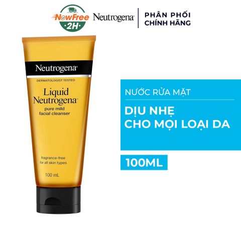 Nước Rửa Mặt Neutrogena Dịu Nhẹ Dành Cho Mọi Loại Da 100ml - Sạch Nhẹ, Độ Ẩm Cân Bằng, Không Kích Ứng Da