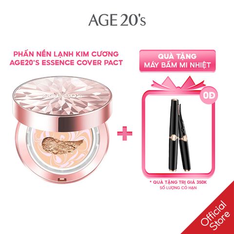 Phấn Nền Lạnh Kim Cương AGE 20's Essence Cover Pact Diamond Original SPF 50+/PA+++ 12.5g - Trang Điểm Tự Nhiên Dưỡng Da Kiềm Dầu