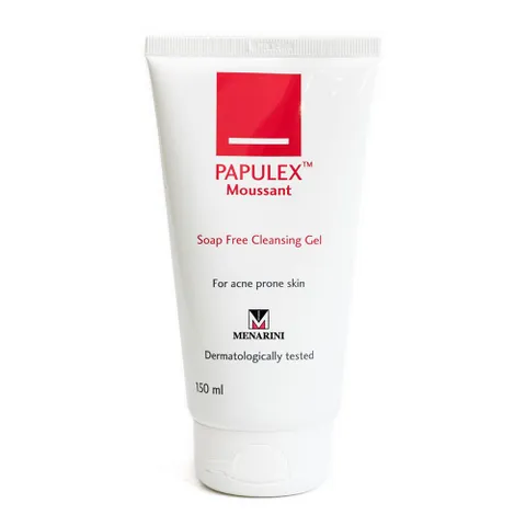 Sữa rửa mặt Papulex Moussant Soap Free Cleansing Gel hỗ trợ giảm mụn 150ml