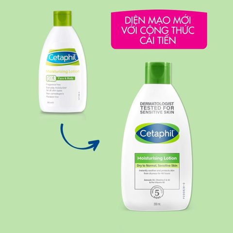 Sữa Dưỡng Ẩm Nhạy Cảm Cetaphil Moisturizing Lotion 200ml - Giải Pháp Làm Dịu Da, Dưỡng Ẩm Suốt 48 Giờ Cho Da Mỏng Manh, Khô Sần