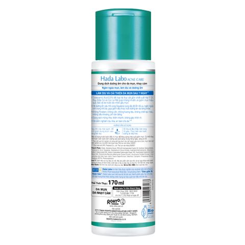 Dung Dịch Hada Labo Dưỡng Ẩm Cho Da Mụn & Nhạy Cảm 170ml - Lotion Chống Mụn và Cấp Ẩm Tối Ưu từ Nhật Bản