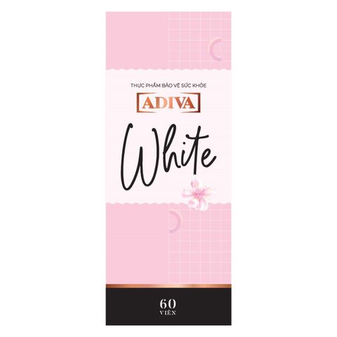 Viên Uống Sáng Da Adiva White 60 Viên - Hỗ Trợ Làm Trắng Da Tự Nhiên Với Glutathione & Vitamin C, An Toàn Cho Da, Xuất Xứ Nhật Bản
