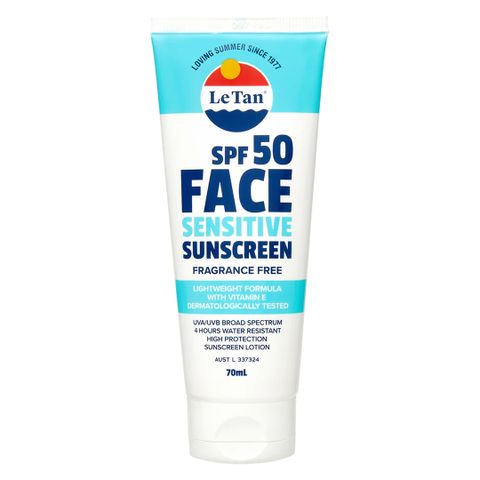 Kem chống nắng Australis Le Tan Face Sensitive Sunscreen SPF50