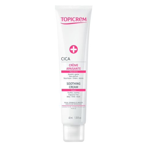 Kem Dưỡng Topicrem CICA 40ml - Kem Phục Hồi Và Làm Dịu Da Cho Trẻ Sơ Sinh, Trẻ Em, Người Lớn, Da Nhạy Cảm, Dưỡng Ẩm 24 Giờ