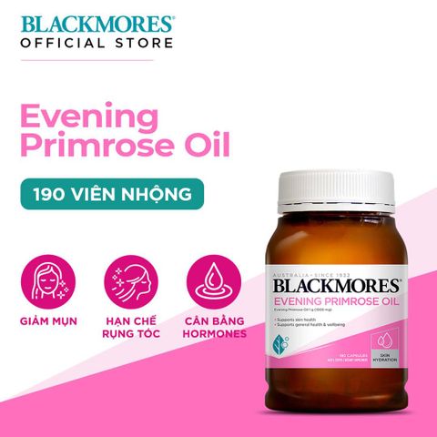 Viên Uống Tinh Dầu Hoa Anh Thảo Blackmores 190 Viên - Hỗ Trợ Cân Bằng Nội Tiết Tố, Làm Đẹp Da Tóc Cho Phụ Nữ