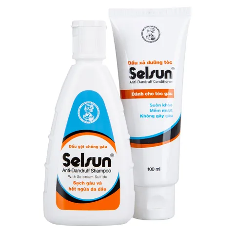 Bộ gội xả Selsun Anti-Dandruff Shampoo & Conditioner hỗ trợ ngăn gàu
