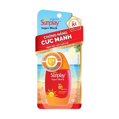 Sữa Chống Nắng Sunplay Super Block SPF81 PA++++ 70g - Bảo Vệ Vượt Trội, Chống Nắng Cực Mạnh, Kháng Nước, Dưỡng Ẩm Da